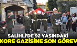 Salihli'de 92 yaşındaki Kore gazisi son yolculuğuna uğurlandı