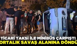 Ticari araç ile minibüs çarpıştı: 1'i ağır 3 yaralı