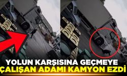 Yolun karşısına geçmeye çalışan adam canından oluyordu!