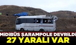 Cenazeye giden midibüs şarampole devrildi! Yaralılar var