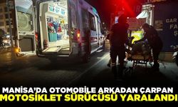 Akhisar’da motosiklet otomobile çarptı: 1 yaralı