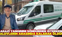 Anız yangınını söndürmek isteyen kişi alevlerin arasında kalarak can verdi!