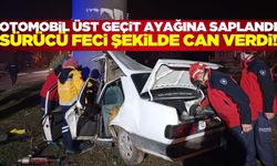 Balıkesir'de otomobil üst geçit ayağına çarptı: 1 ölü