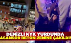 Denizli'de KYK yurdunda asansör beton zemine çakıldı: 1 yaralı