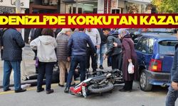 Denizli'de motosiklet ile otomobil çarpıştı: 1 yaralı