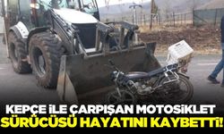 Elazığ'da kepçe ile motosiklet çarpıştı: 1 ölü