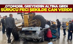 Elazığ'da kontrolden çıkan otomobil greyderin altına girdi: 1 ölü