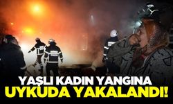 Edirne'de  evde çıkan yangında yaşlı kadın mahsur kaldı!