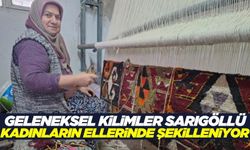 Sarıgöllü kadınlar unutulmaya yüz tutmuş "kilim dokuma" mesleğini ustalıkla devam ettiriyor