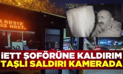 İETT şoförüne kaldırım taşı fırlatıp başından yaraladı! O anlar güvenlik kamerasına yansıdı