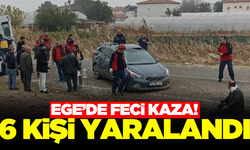 İki otomobilin çarpıştığı kazada 6 kişi yaralandı