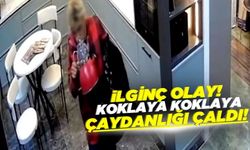 İlginç hırsızlık: Eline aldığı çaydanlığı koklaya koklaya çaldı!