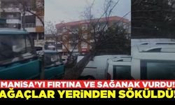 Manisa'da şiddetli sağanak yağmur ve fırtına yaşamı olumsuz etkiledi