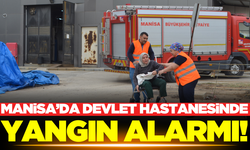 Manisa'da hastaneden gelen yangın alarmı ekipleri harekete geçirdi