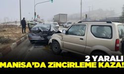 Manisa'da otomobiller çarpıştı: 2 yaralı