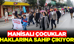 Manisalı çocuklar haklarına dikkat çekmek için yürüdü