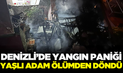 Müstakil evde çıkan yangında yaşlı adam son anda kurtarıldı