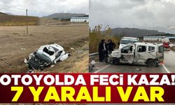 Isparta'da iki otomobil çarpıştı! 7 yaralı