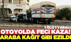 Otomobille kamyonetin çarpışması sonucu 1 kişi öldü 1 kişi yaralandı