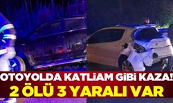 Ordu'da otomobil emniyet şeridinde bekleyen başka bir otomobile çarptı! 2 ölü 3 yaralı