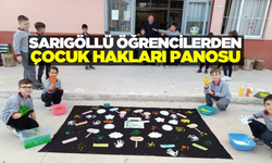 Sarıgöllü öğrencilerden Çocuk Hakları Panosu