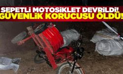 Sepetli motosiklet devrildi: 1 ölü