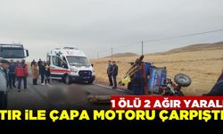 Tır ile çapa motorunun karıştığı kazada 1 kişi öldü 2 kişi ağır yaralandı