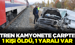 Trenle kamyonet çarpıştı! 1 kişi hayatını kaybetti