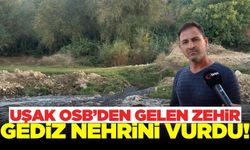 Uşak OSB'den bırakılan atıkların Gediz Nehri'ni zehirlediği iddia ediliyor: Çiftçiler İsyanda!