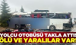 Yolcu otobüsü kontrolden çıkıp takla attı! Ölü ve yaralılar var