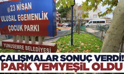 23 Nisan Ulusal Egemenlik ve Çocuk Parkı yeşillere büründü