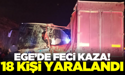 Afyon'da tır ile yolcu otobüsü çarpıştı! 18 kişi yaralandı