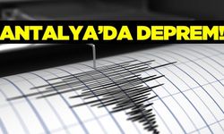 Antalya'da 3,5 büyüklüğünde deprem!