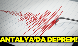 Antalya'da 3.9 büyüklüğünde deprem!