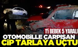 Bolu'da otomobil ile cip çarpıştı: 1'i bebek 5 yaralı