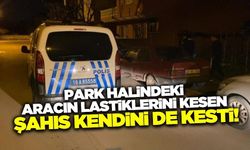 Bursa'da bir şahıs park halindeki 5 aracın lastiklerini kesti!