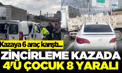 Çok sayıda aracın karıştığı zincirleme kazada 8 kişi yaralandı