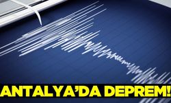 Antalya'da 4,6 büyüklüğünde deprem!