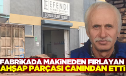 Bursa'da fabrikada makineden fırlayan ahşap parçası işçiyi hayattan kopardı