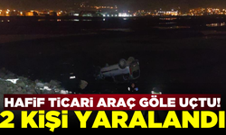 Van'da hafif ticari kamyonet göle uçtu: 2 yaralı