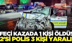 Hafif ticari araç polis aracına çarptı! 1 kişi hayatını kaybetti