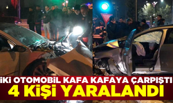 Elazığ'da iki otomobilin çarpıştığı kazada 4 kişi yaralandı