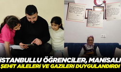 İstanbullu öğrencilerden Manisalı şehit aileleri ve gazilere anlamlı yeni yıl mesajı