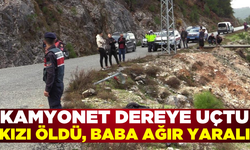 Antalya'da kamyonet dereye uçtu! 1 ölü 1 ağır yaralı