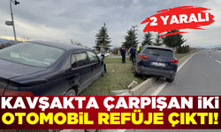 Düzce'de cip ile otomobil çarpıştı! 2 yaralı