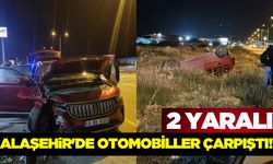 Alaşehir'de iki otomobil çarpıştı: 2 yaralı