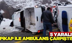 Malatya'da ambulans ile pikapın çarpıştığı kazada 5 kişi yaralandı