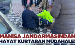 Manisa'da jandarmadan minik çocuğa hayat kurtarıcı müdahale