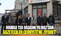 Manisa Gazeteciler Cemiyeti Başkanı Önder Aydın, Manisa TSO Başkanını makamında ağırladı