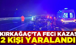 Manisa'da kontrolden çıkan araç bariyerlere çarptı! 2 yaralı